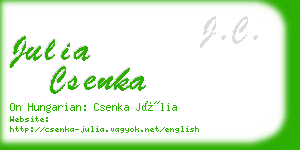 julia csenka business card